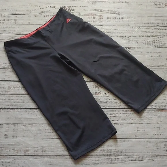 ADIDAS CROPPED WIDE LEG PANTS - Picture 1 of 6